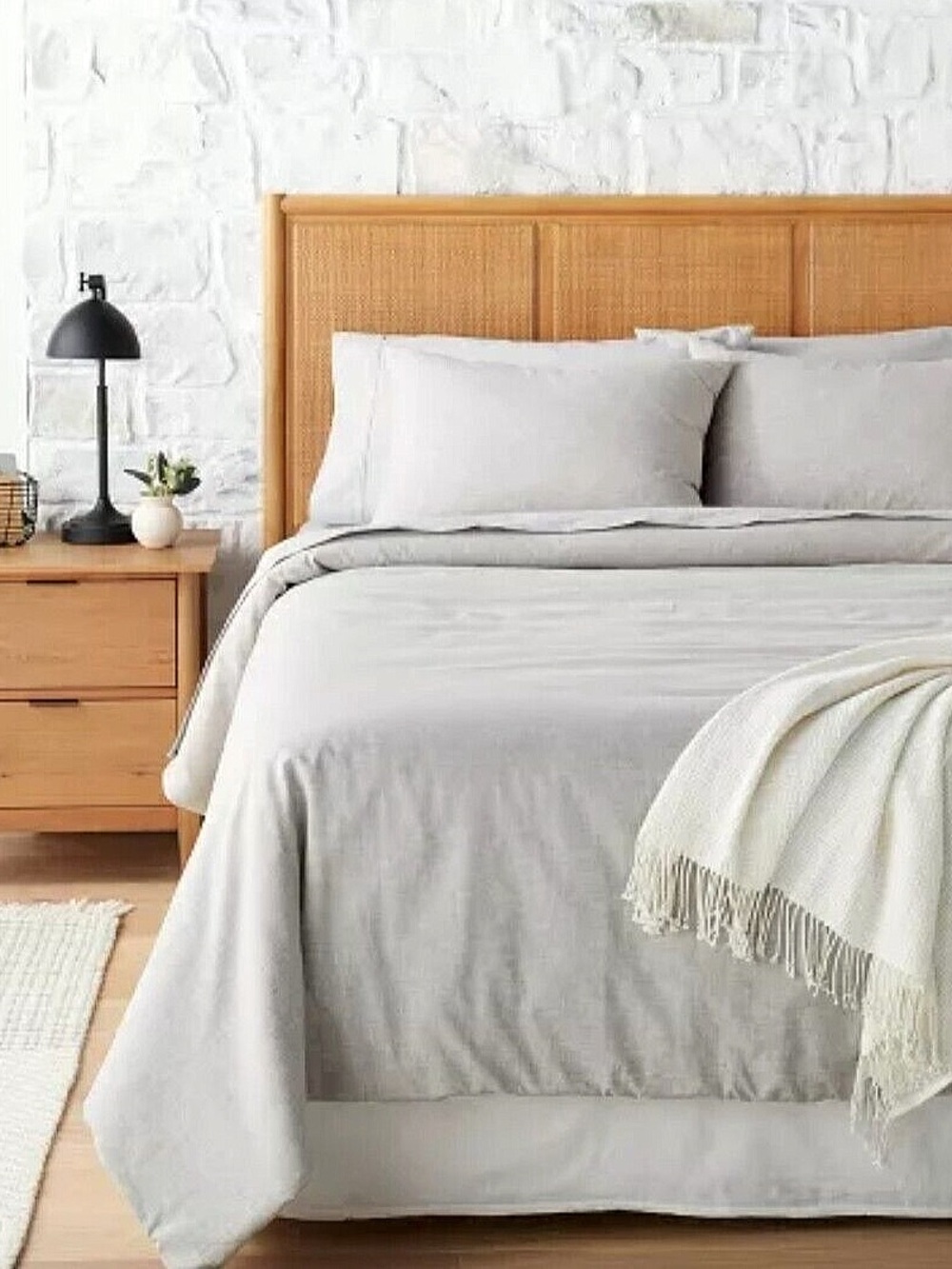 Hearth & Hand with Magnolia Linen-Cotton Duvet Cover, King, approx 102" x 90"